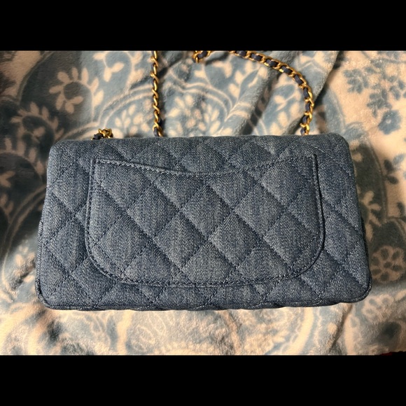❌❌❌SOLD❌❌❌Chanel Pearl crush mini rectangular DENIM - Picture 4 of 8